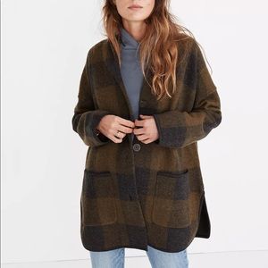 Madewell Buffalo Check Sweater Coat